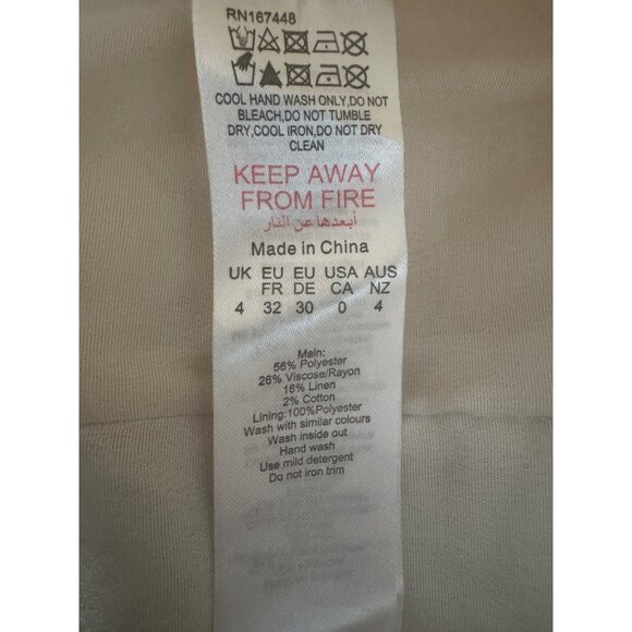 2/$25 NWT PrettyLittleThing 0 Muslin Beige Strapless Asymmetric Hem Dress - Picture 15 of 16